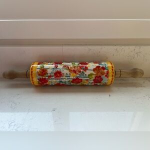ULTRA RARE 2018 Pioneer Woman Wildflower Whimsy Floral Rolling Pin 2018DMT HTF